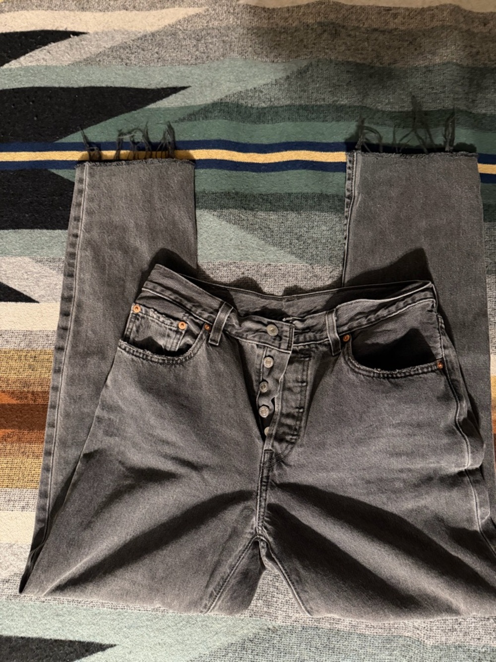 Levi's 501 in Washed Black